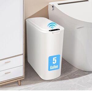 Automatic White Trash Can with Sensor